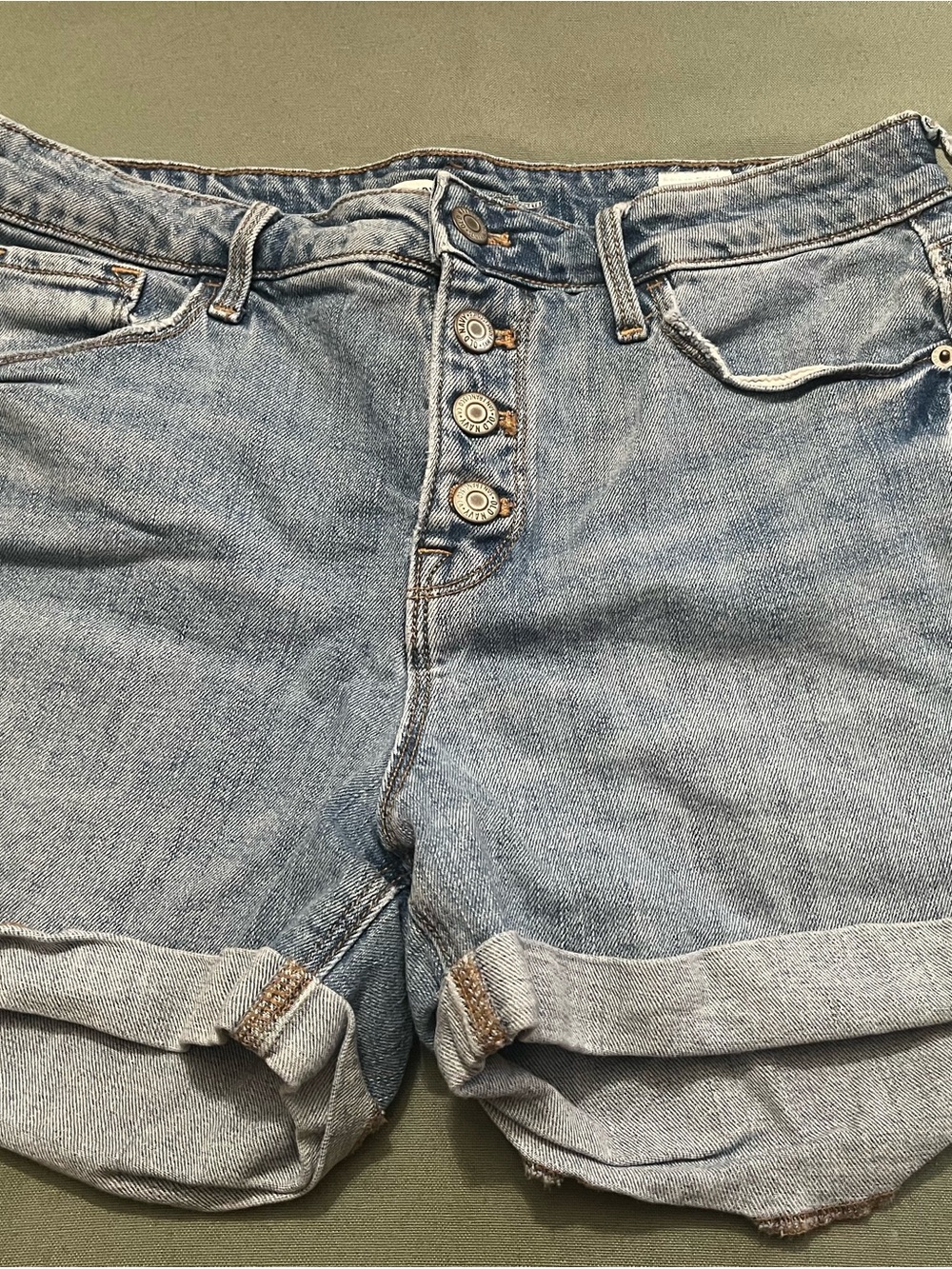 Old Navy Light Blue High-Rise Denim Shorts